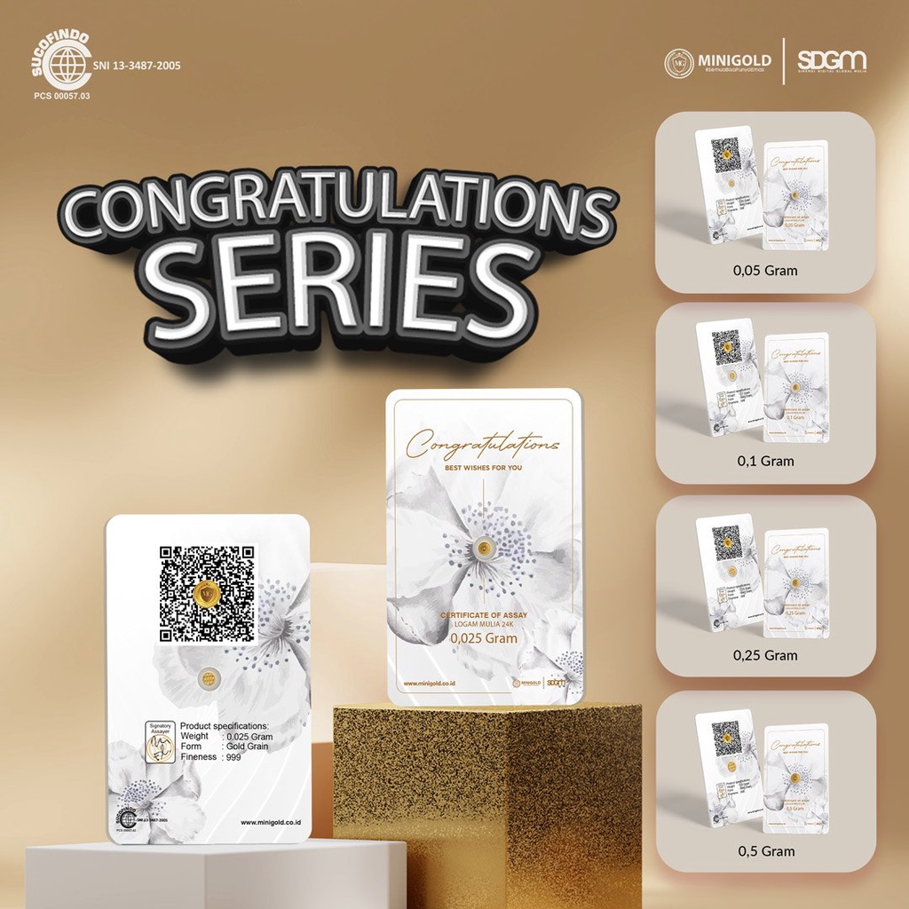 Emas MiniGold Gift Series Congratulation 0.5 gram