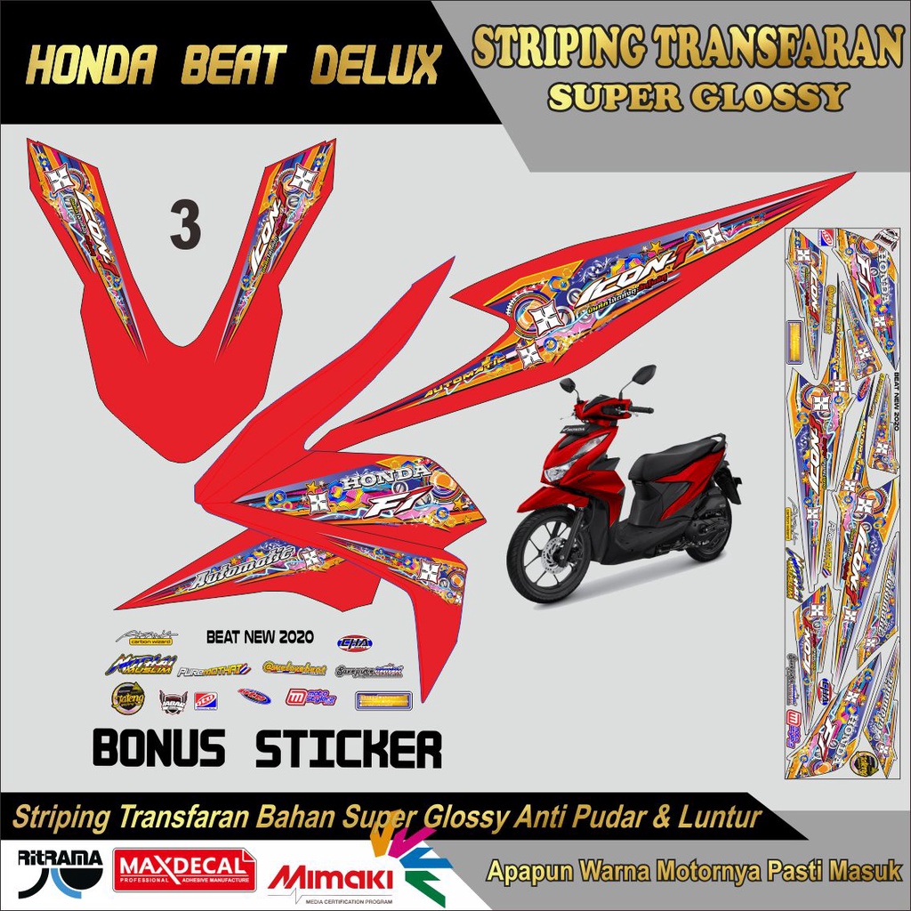 STRIPING TRANSPARAN UV GLOSY BEAT DELUK LIS BODI TRANSPRAN UV GLOSY BEAT DELUK