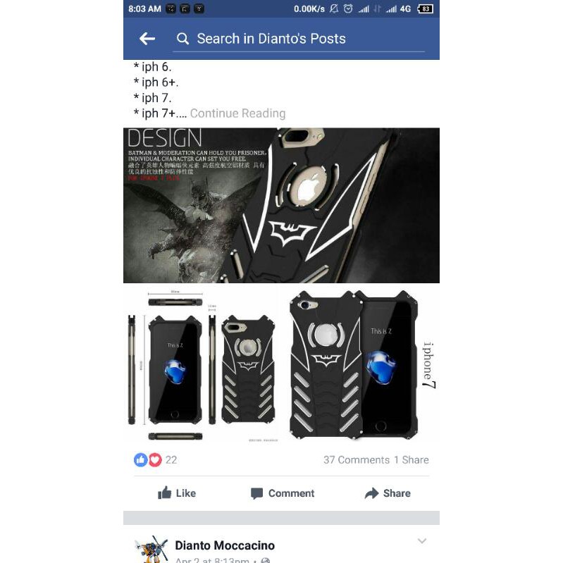 Promo R JUST BATMAN IPHONE 7 R JUST BATMAN FULL PROTECT IPHONE 7 Berkualitas