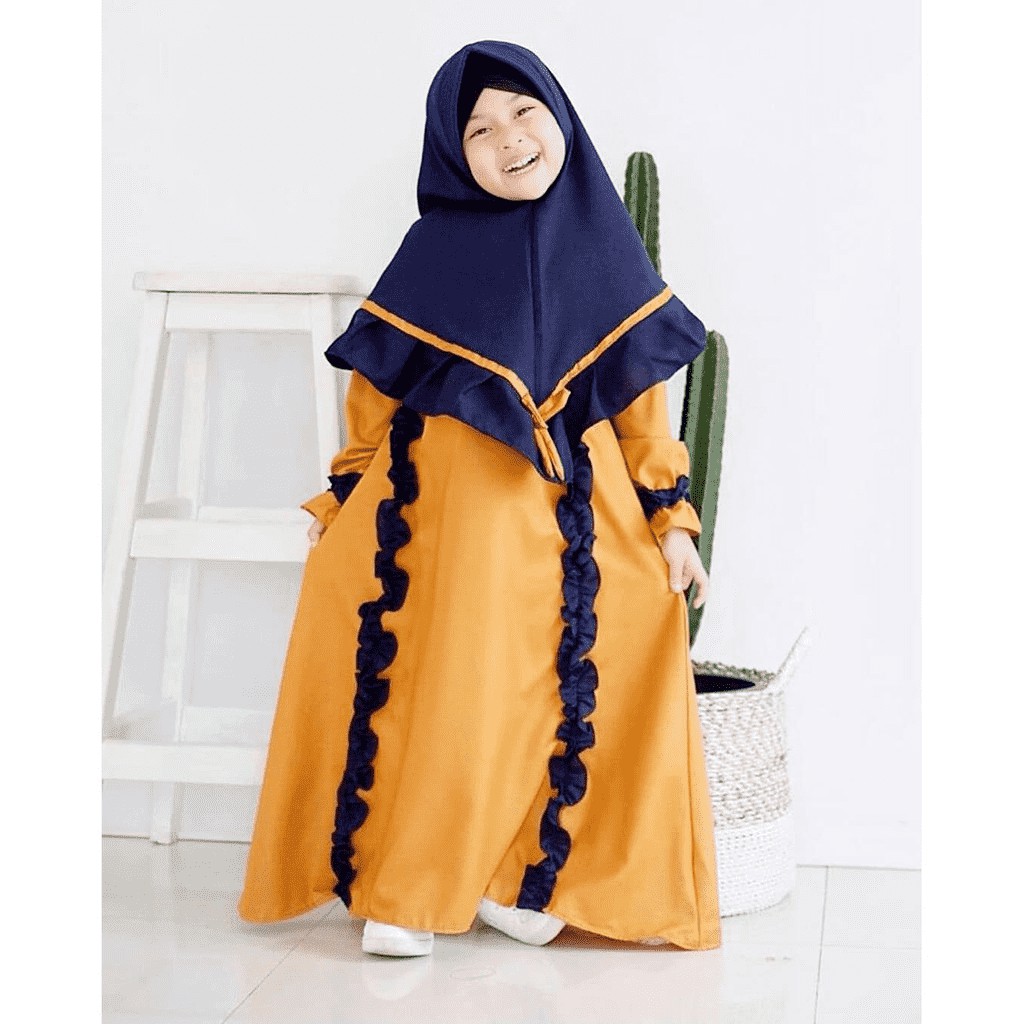 [TERBARU] BISA COD Chacha Kids Khimar /Baju Gamis Anak /2-10 TAHUN ADA SIZE / Baju Muslim Anak