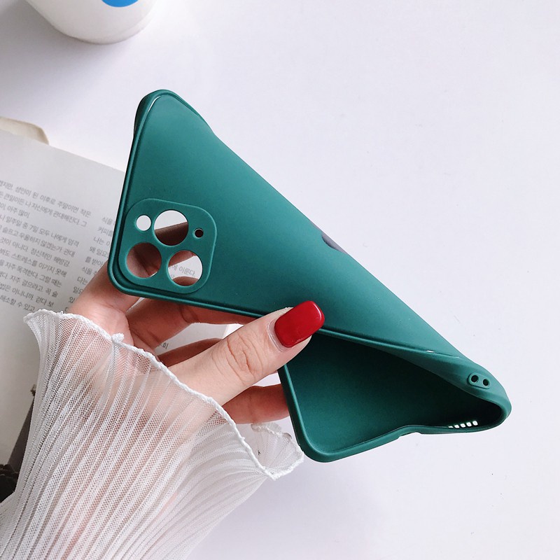 Casing soft Case Silikon frame Lurus Untuk iP 12 pro max 11 pro max xs max xr xs x 7 8 7plus