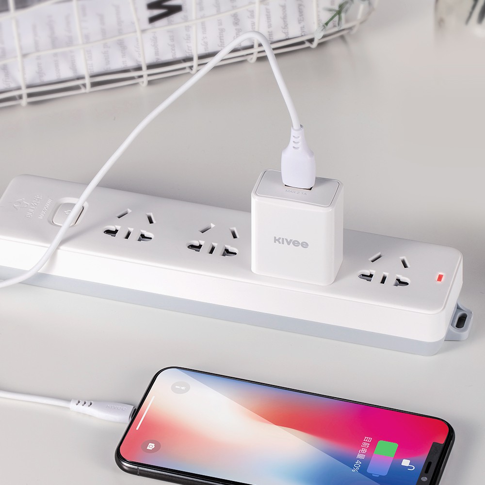 Kivee Kabel Data Android Type C USB 2.1A Fast Charging Samsung Xiaomi Vivo Oppo Sony 2m