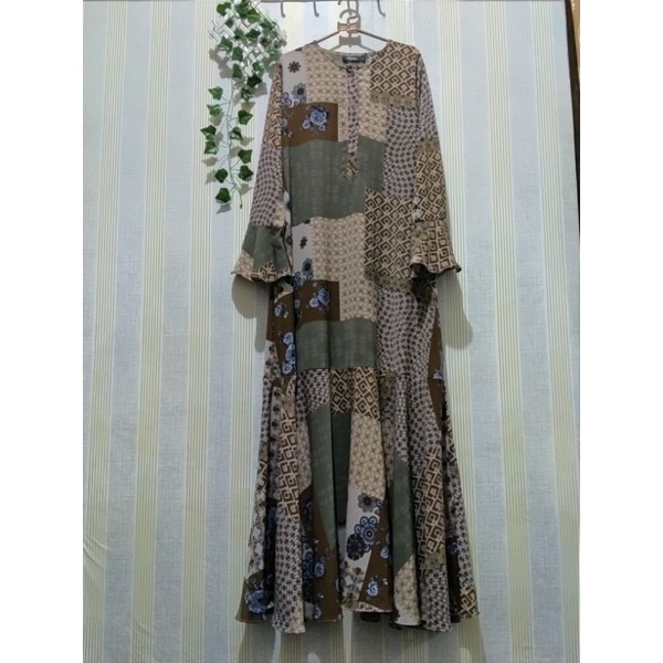 preloved gamis like wearing Klamby - PL dress muslim motif etnik by kienka