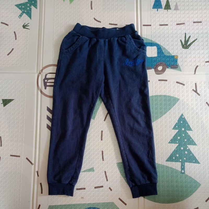 celana training, celana joger anak indigo bank second original