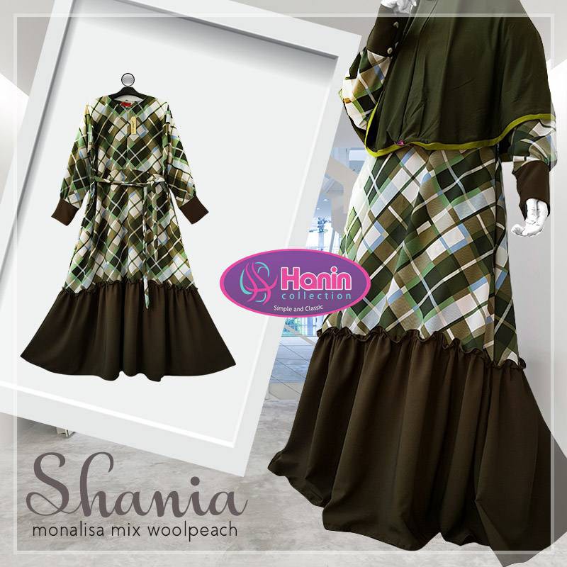Gamis shania | Dress Murah Shania | Shania Olive