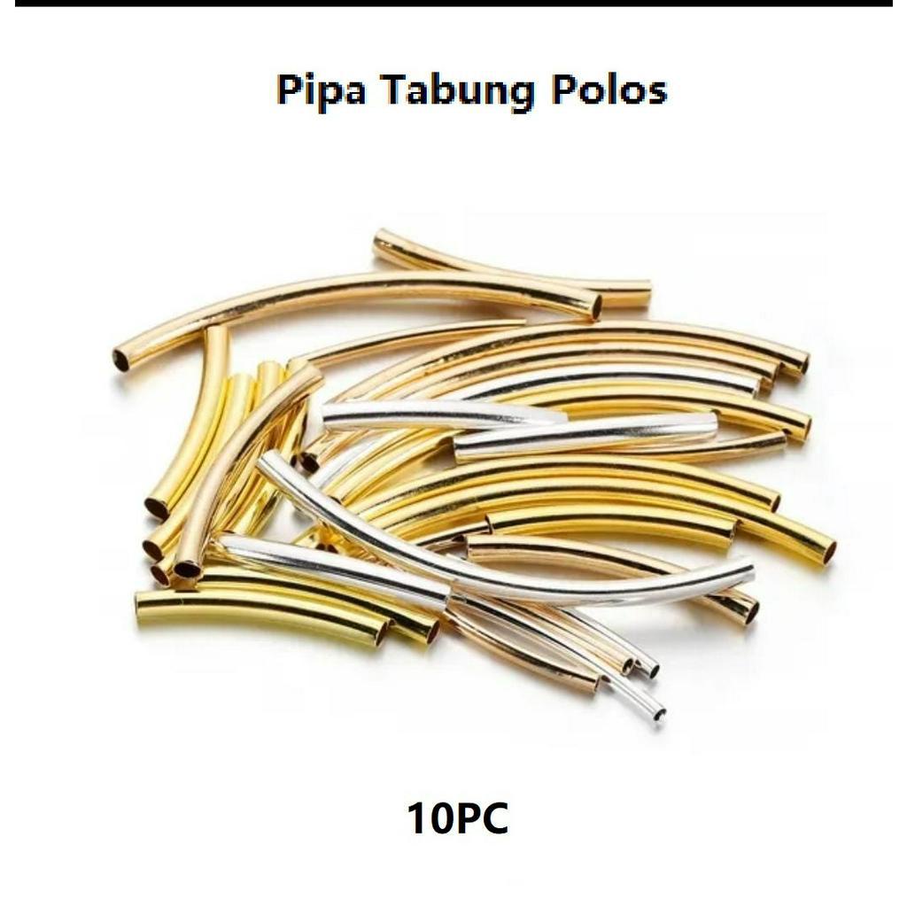 Pipa Tabung Tipis Melengkung Halus Model Polos Harga/10Pc