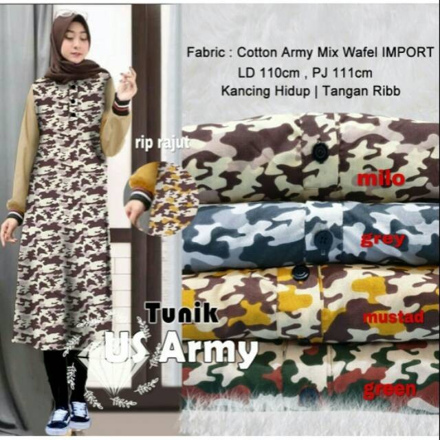 TUNIK US ARMY GAMIS