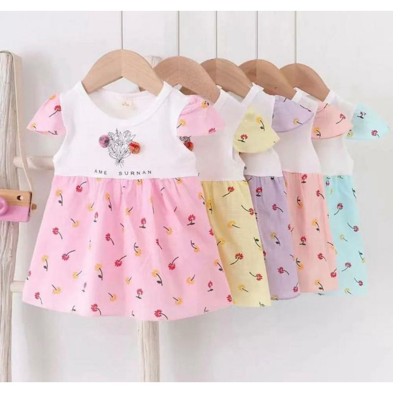 DRESS BABY IMPORT 1-12bulan