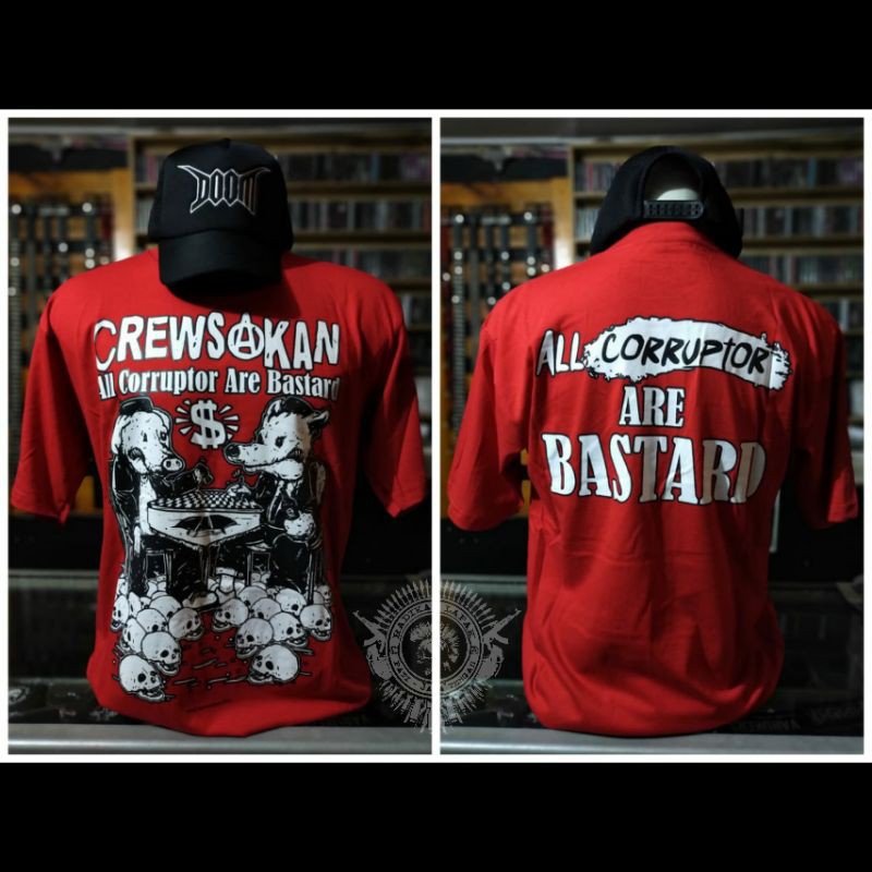 Jual Tshirt Band punk warna merah | Shopee Indonesia