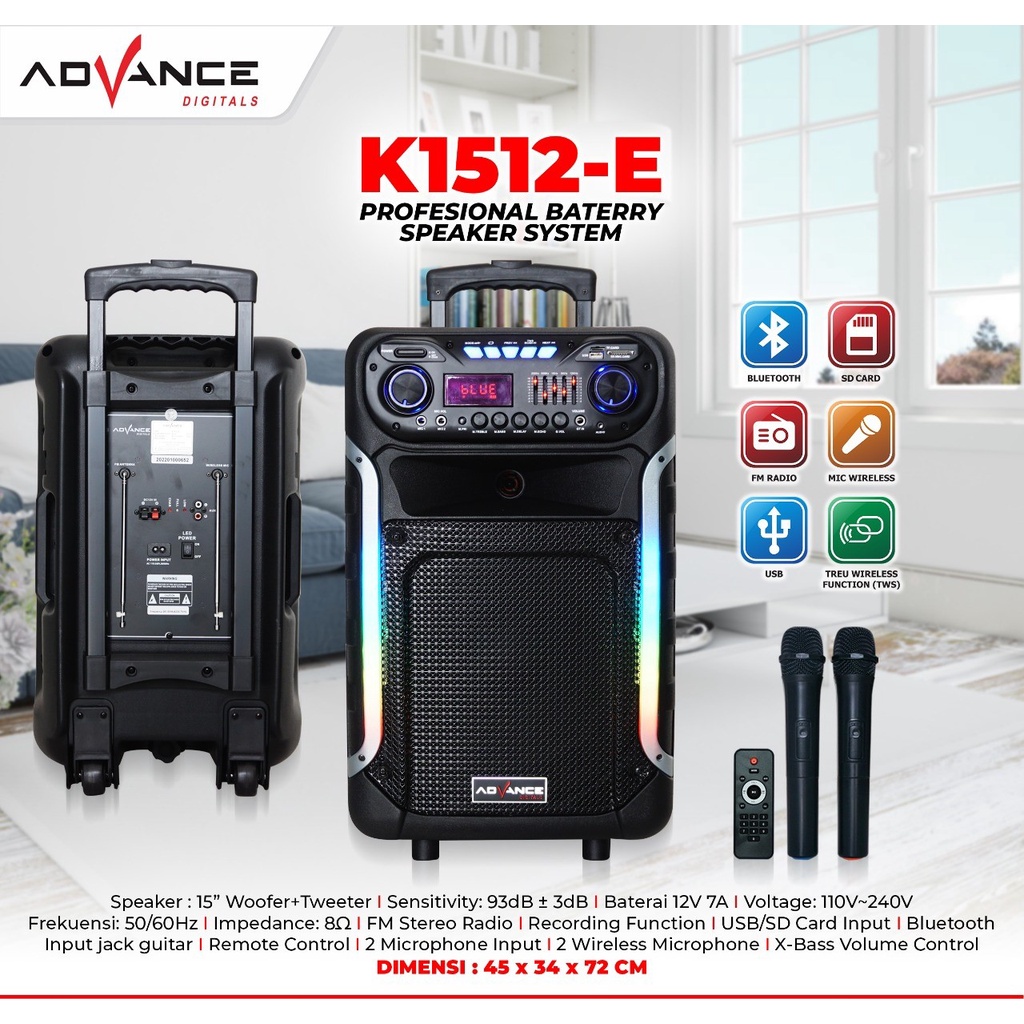 Speaker Meeting K1512E ADVANCE + 2 MIC WIRELESS