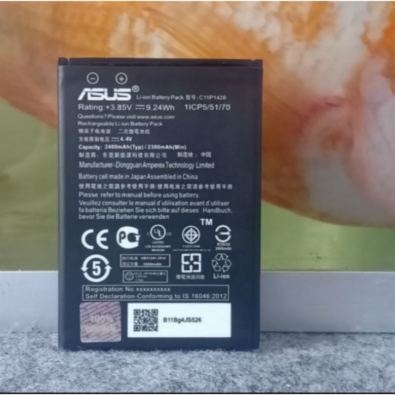 Baterai ORI Asus Zenfone 2 Laser 5 Inch Z00RD 5" Original Batre Batrai HP