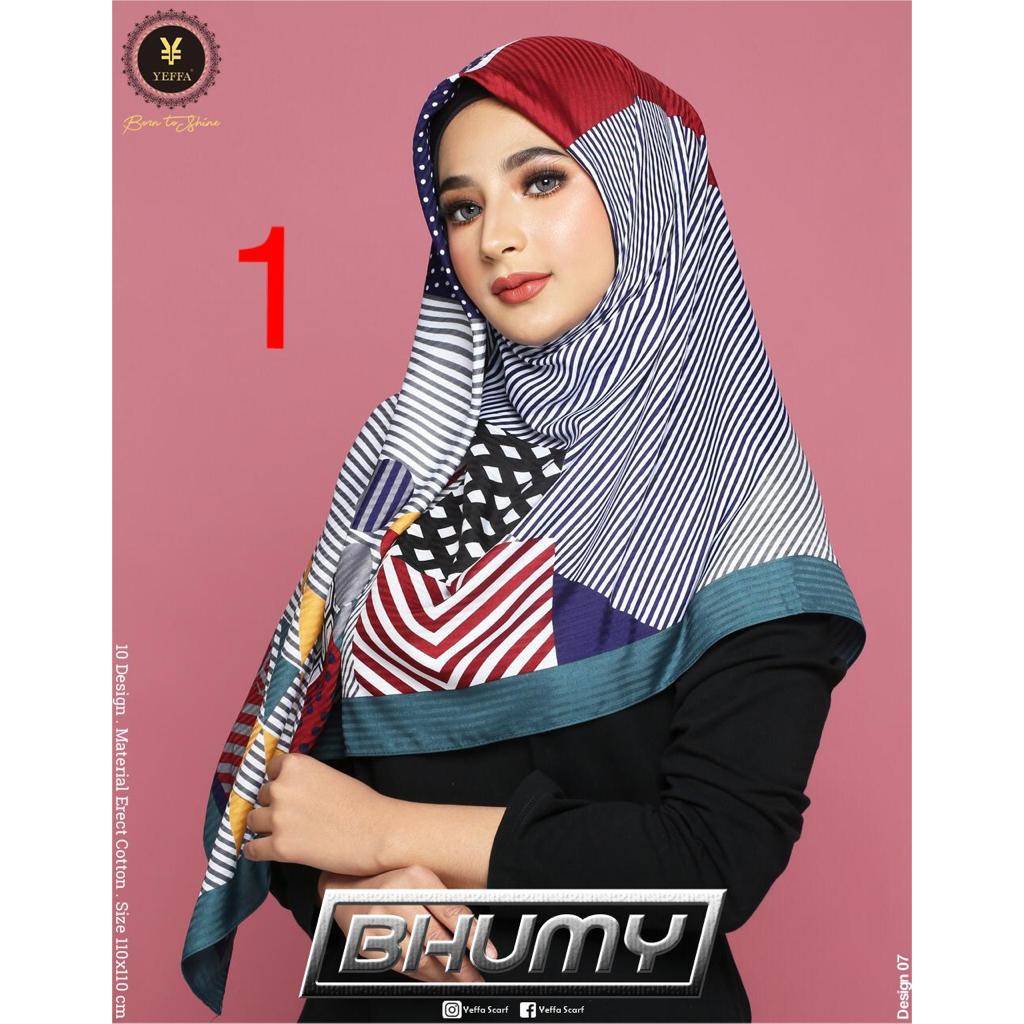 Hijab Segiempat BHUMY by Yeffa Scarf Segi empat