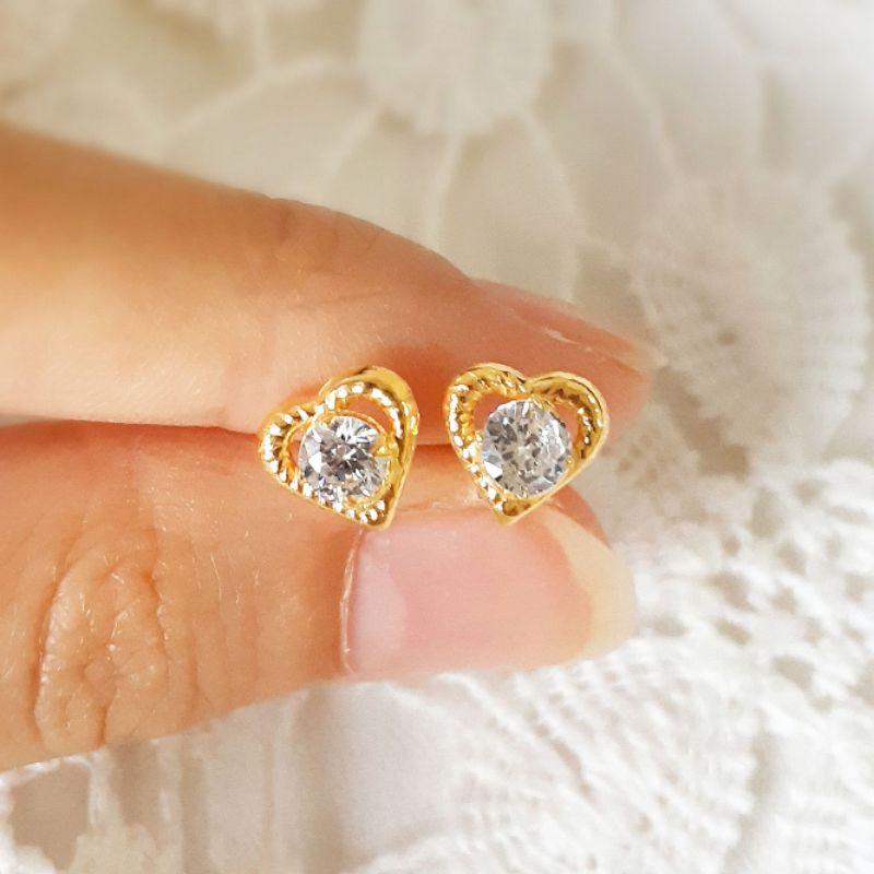 Anting Tusuk Hati Emas Muda 1/2 dan 1 Gram