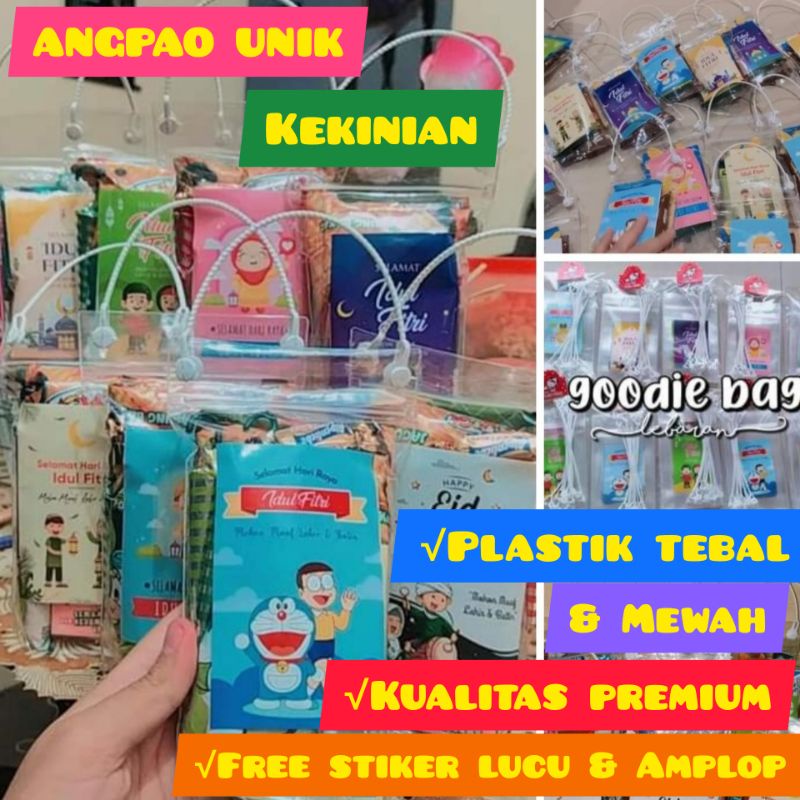 

10 PCS PLASTIK SNACK LEBARAN IDUL FITRI / TAS PARCEL / AMPLOP ANGPAU LEBARAN/ GOODIE BAG ANAK ULANG TAHUN