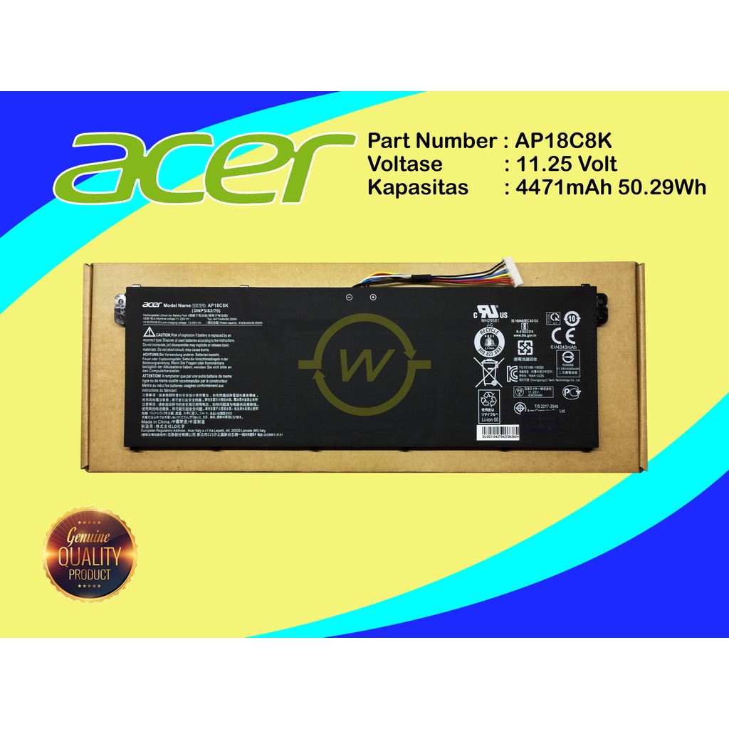 Baterai Laptop Acer Aspire 5 A515-56 A514-54 A515-56G Series AP18C8K ORIGINAL