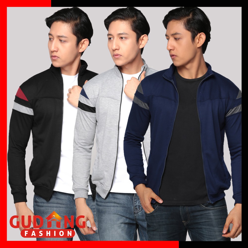 Jaket Sport Olahraga Training Kombinasi Babyterry / Jacket Pria Sporty Casual (COMB)