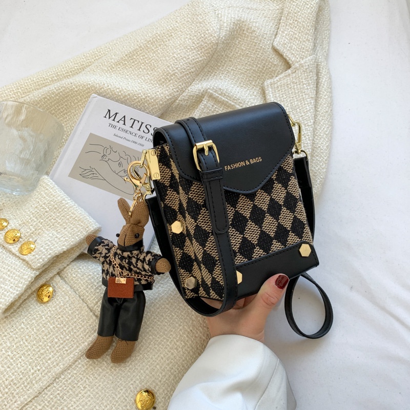 BJ43340 - BLACK/BROWN - TAS WANITA FASHION IMPORT MODIS ELEGAN TERMURAH TERLARIS TERBARU BAGSTORE JAKARTA TAS BATAM BQ3340 GT1951