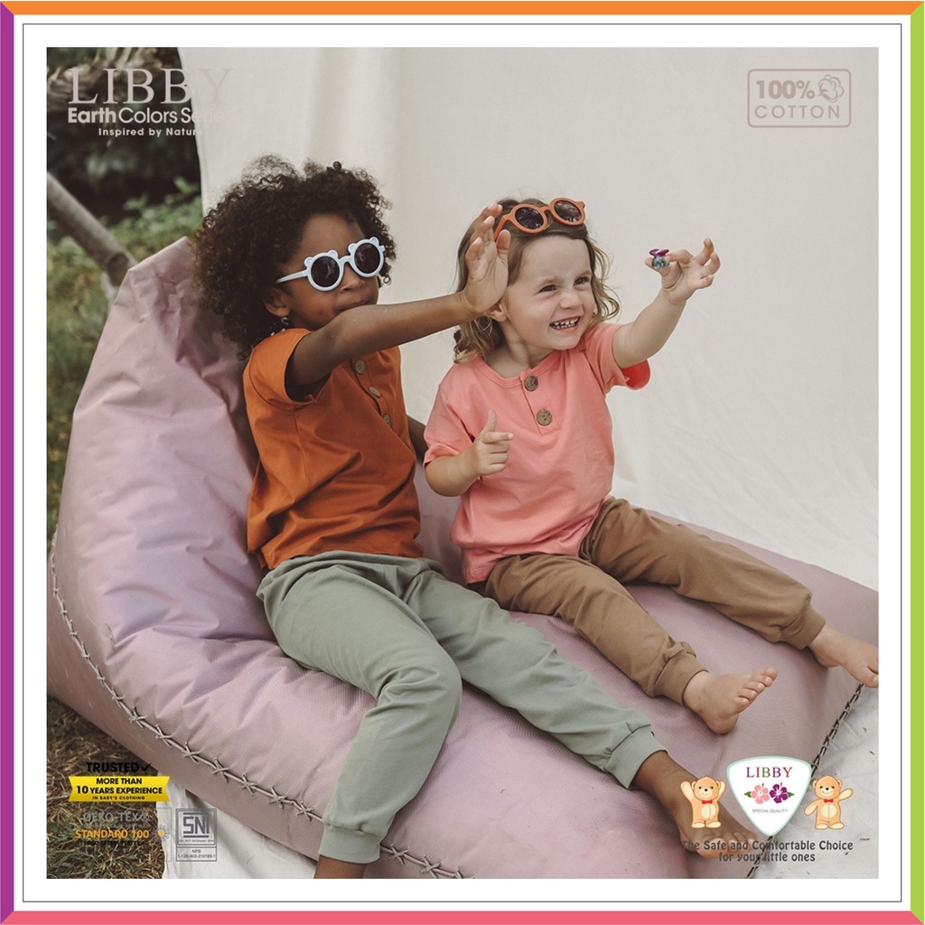 ❤ Fashionbabies ❤ LIBBY FAVE SET EARTH COLOR SERIES | SETELAN OBLONG PENDEK CELANA PANJANG