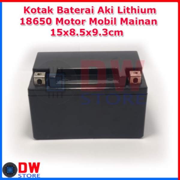 Promo Kotak Baterai Aki Lithium 18650 UPS Motor Mobil Mainan 15x8.5x9.3 cm Berkualitas