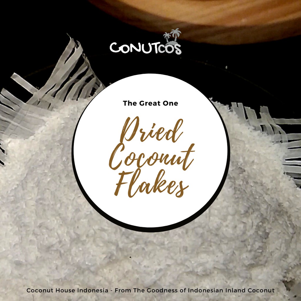 

Dried Coconut Flakes (Kelapa Kering Asli Untuk Kue Makassar) 400gr | Medium Grade