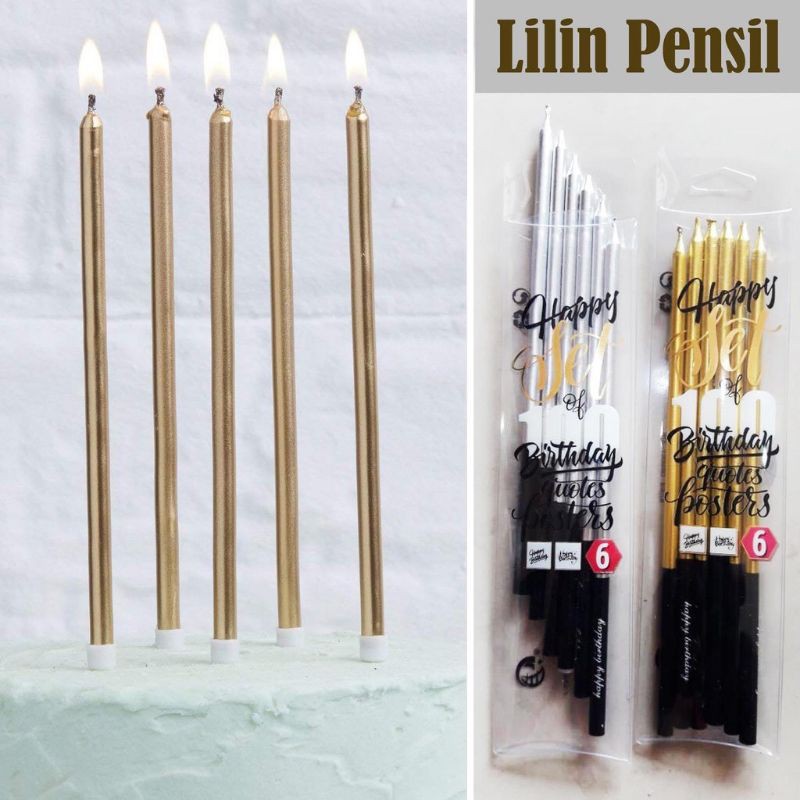

Lilin Pensil Besar isi 6pcs
