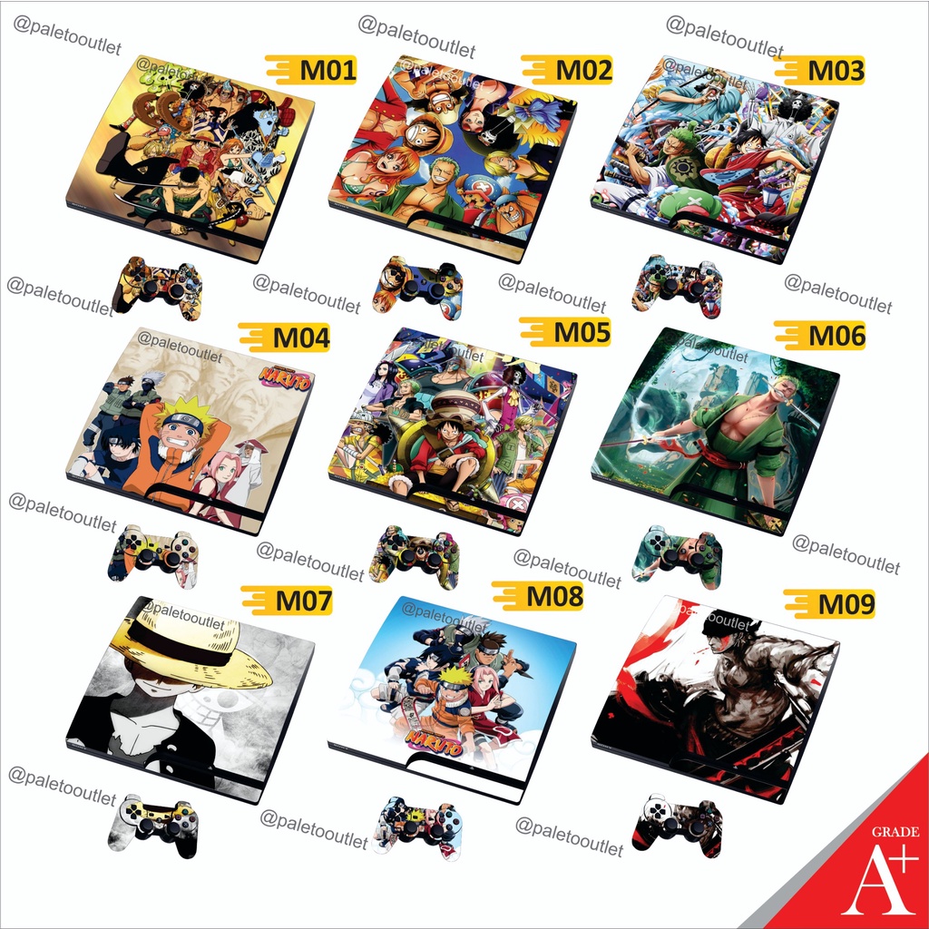 stiker ps3 slim motif anime kualitas A+