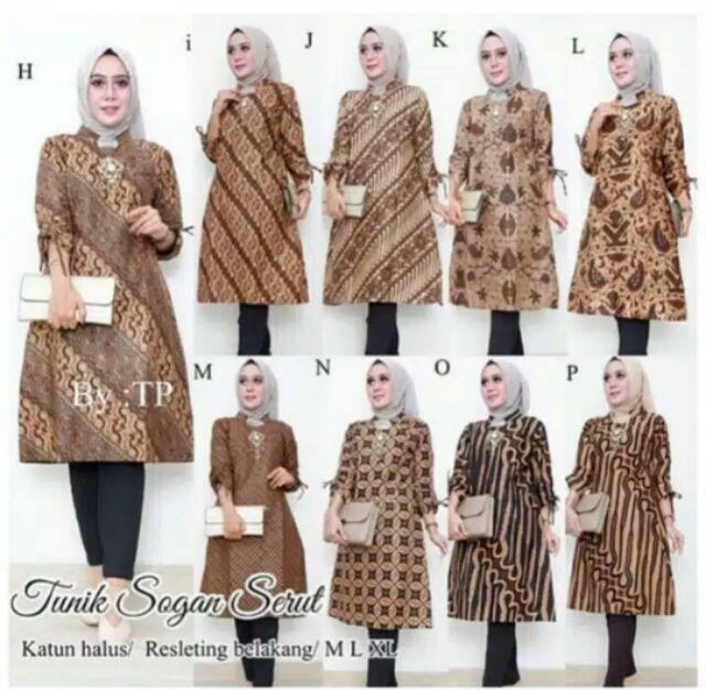 Batik Tunik Sogan Serut Rismaya Apsari Dress // Tunik Sogan Serut