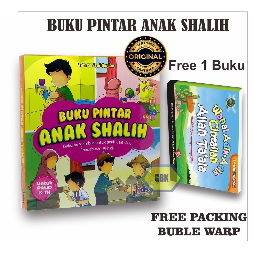 Buku Pintar Anak Shalih Komplit 1set ORI - Penerbit Perisai Quran(Free 1 Buku Wahai Adik2 Cintailah Allah Ta'ala)