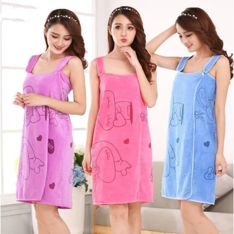 Handuk mandi bentuk dress baju motif lucu kimono remaja dewasa