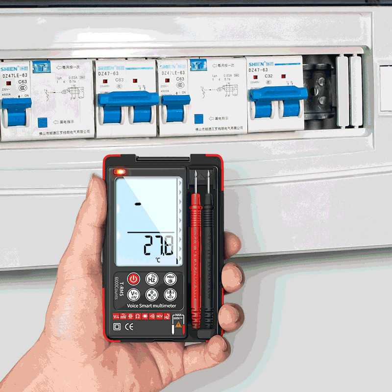 Multimeter Digital Tester Speech Recognition True RMS Pengukur Arus Listrik Multi Meter LCD Desain Portable