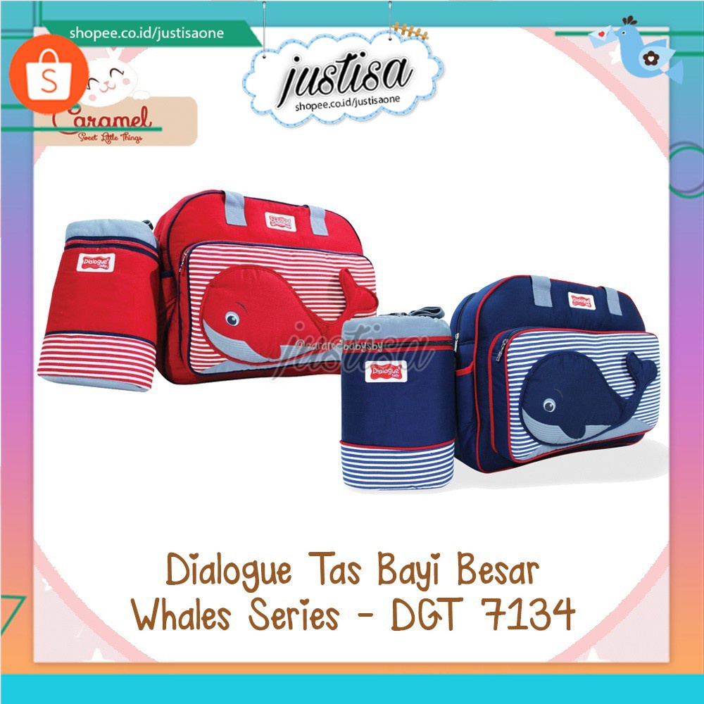 Promo !! Dialogue Baby tas besar whales series  - DGT 7134 - tas diapers baby dialogue ukuran besar