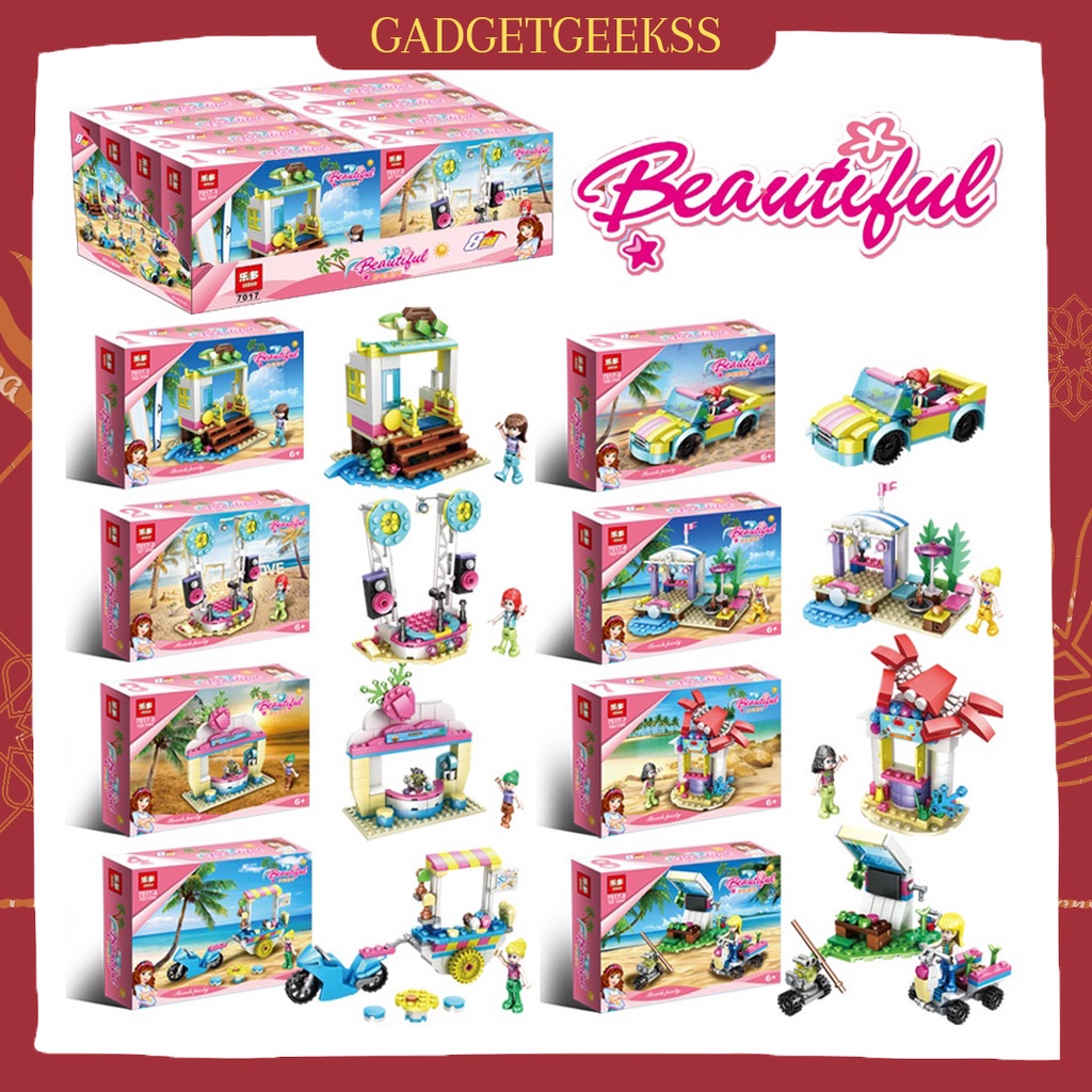 Mainan Lego 8 in 1 Bricks Barbie Concert Princess Balok Susun Edukasi DIY