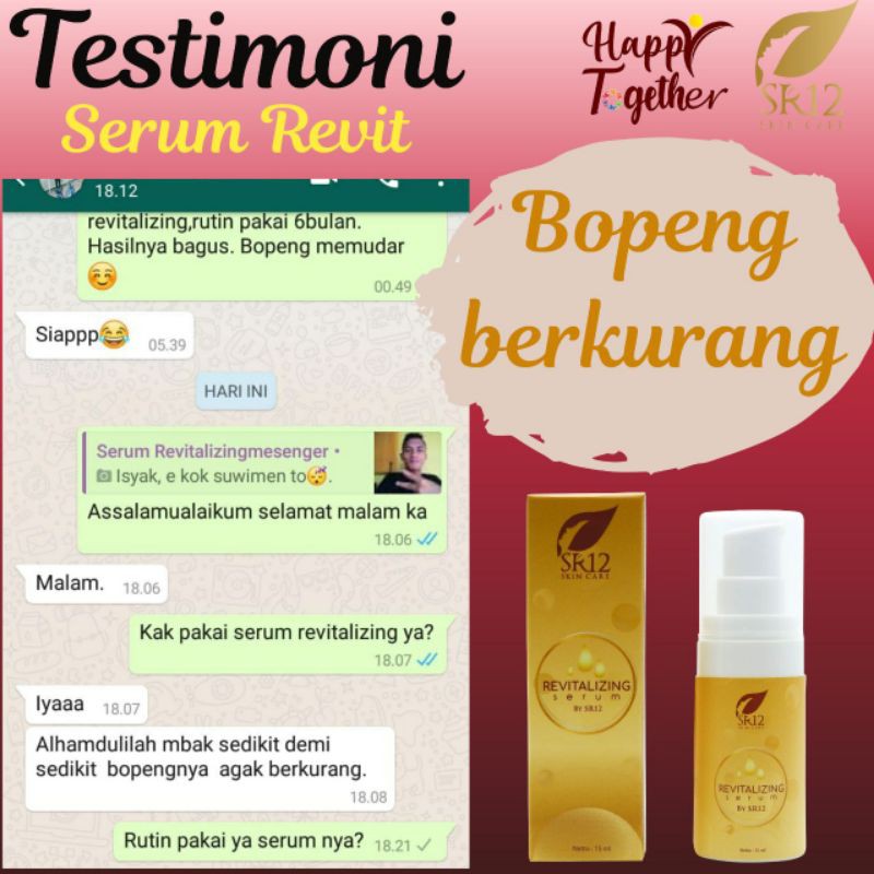 REVITALIZING SERUM SR12 / SERUM BOPENG / ATASI MATA PANDA &amp; BEKAS JERAWAT / MENGECILKAN PORI PORI