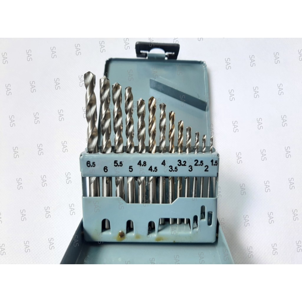SAS Benz Mata Bor Besi Set 13 Pcs 1.5 - 6.5mm mata bor besi metal set Mata Bor Serbaguna Bisa Besi,K