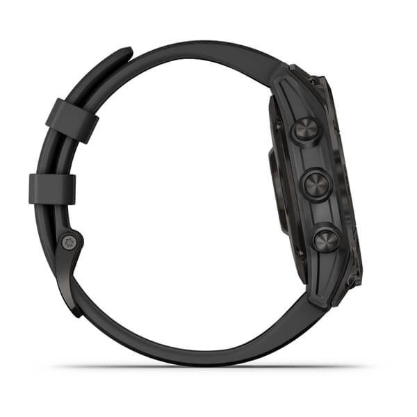 Garmin Fenix 7 Solar Sapphire Carbon Gray DLC Titanium Silicon Band Garansi Resmi TAM 2 tahun