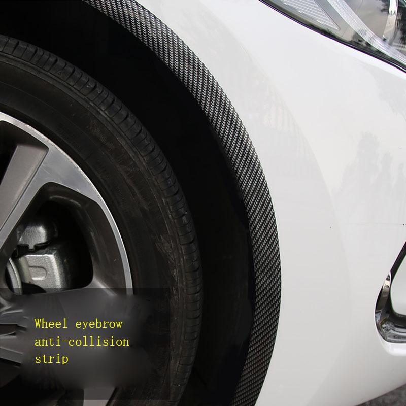 Serat karbon &amp; electroplating perak Stiker Mobil 5D Carbon Fiber Karet Styling Pintu Protector