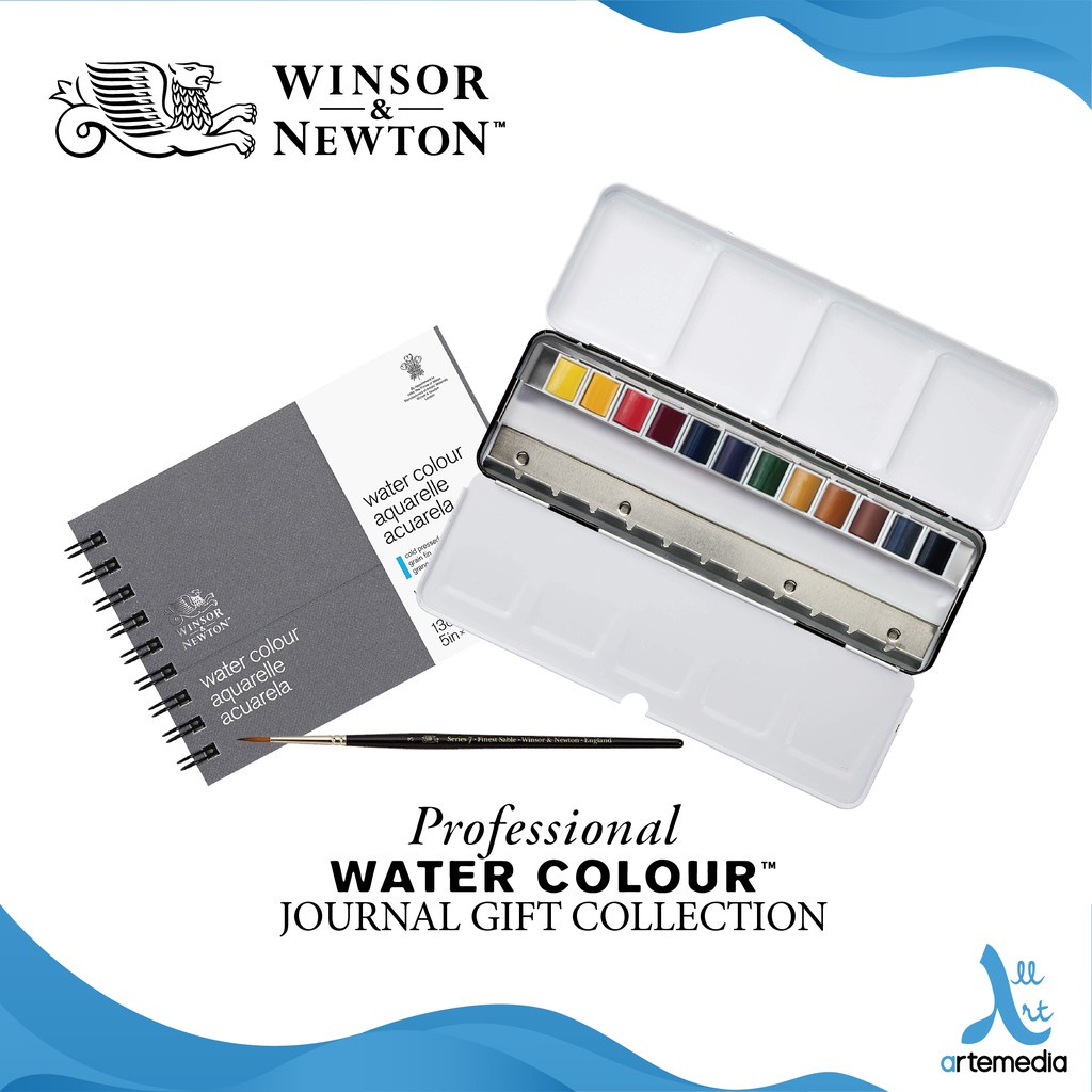 

Winsor & Newton Professional 12 Half Pan Watercolor Metal Box Set Cat Air