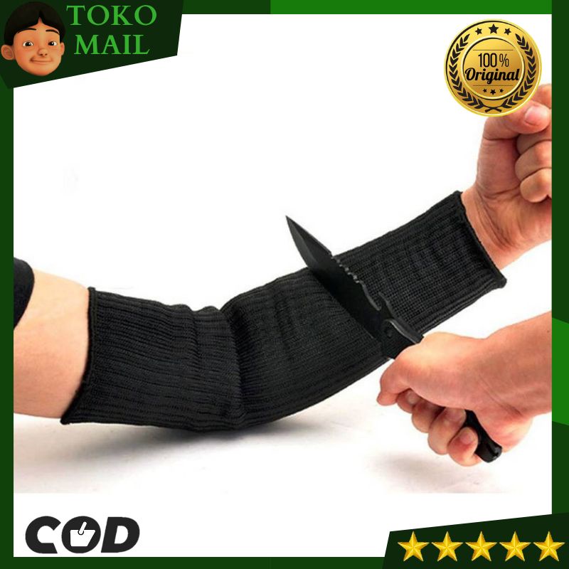 Sarung Lengan Tangan Keselamatan Anti Sobek bacok Pisau Piso Golok Hand sok 2pcs Menjaga Keamanan An