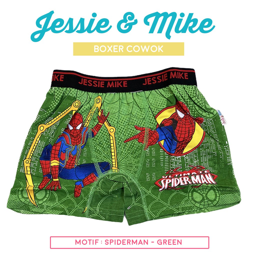 Celana Boxer / Semilong Anak Cowok Karakter Jessie & Mike Tayo, Cars,Transformer, Naruto, Avenger