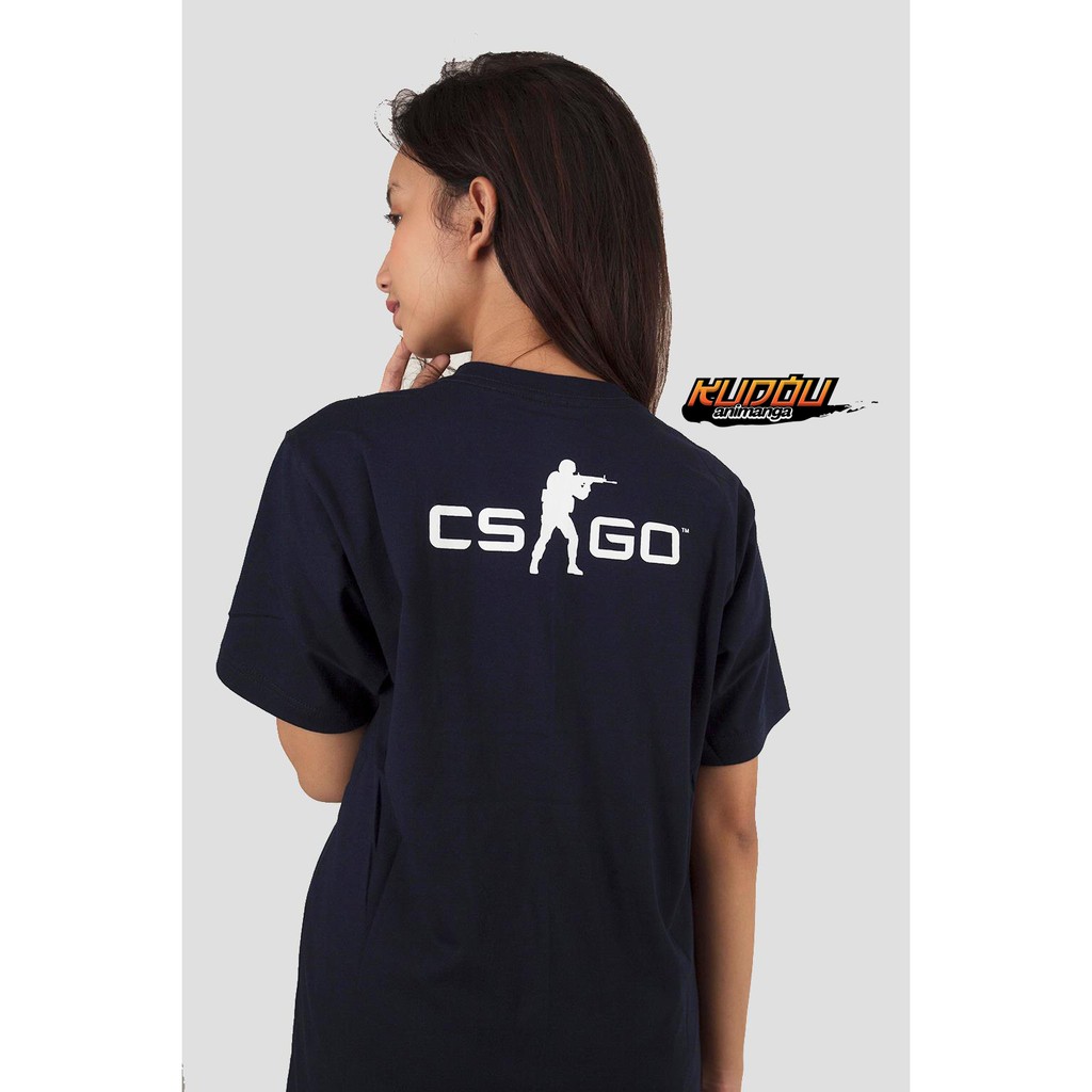 Tshirt Gamer CSGO  Counter-Strike: Global Offensive Navy Logo