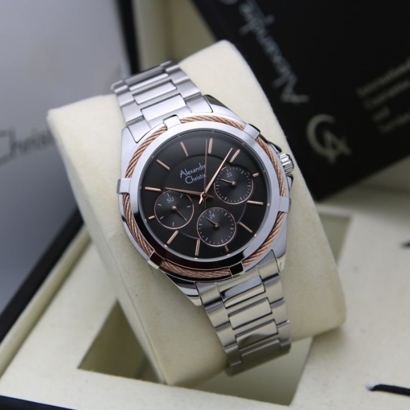 Jam Tangan Alexandre Christie AC 2841 BF Rantai Wanita / Cewek Original