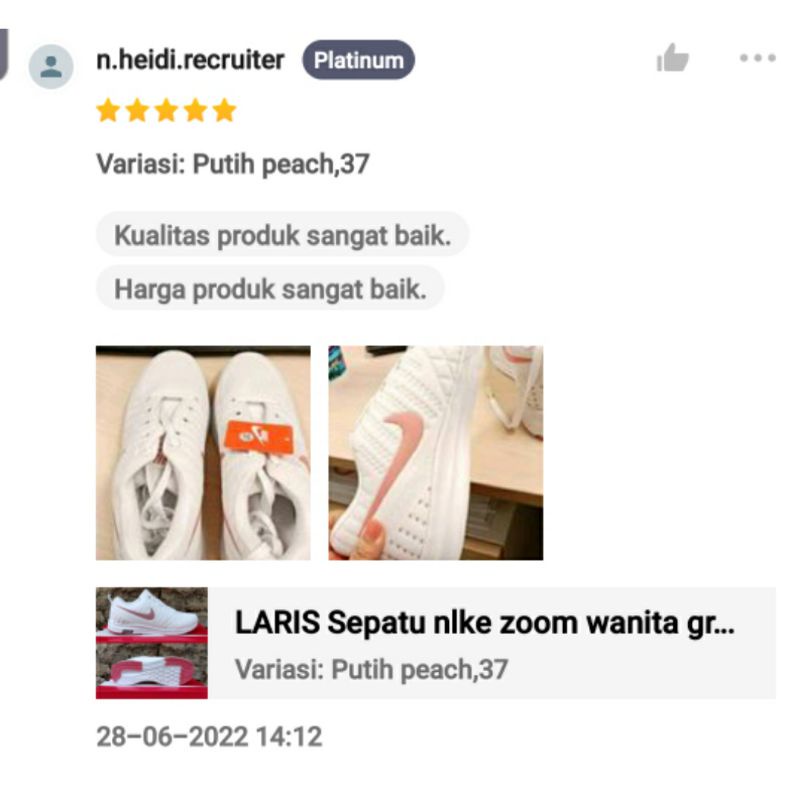 BAYARDITEMPAT Sepatu Nike Airmax Putih Women Zumba Senam Joging Wanita Import Grosir Seragaman Murah