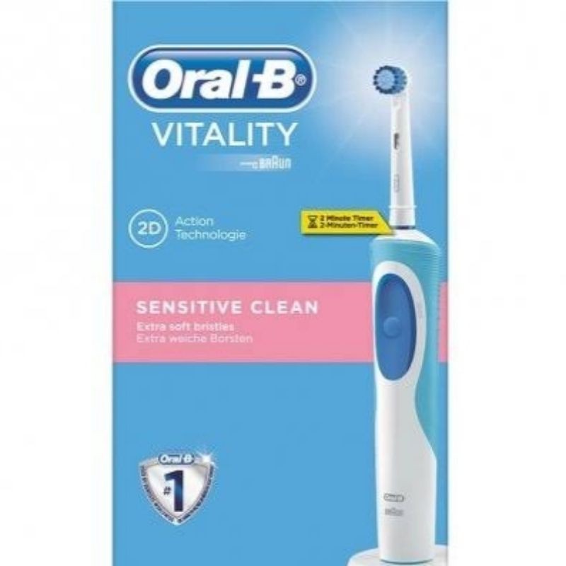 Oral B vitality sensitive clean sikat gigi elektrik, Electrik brush oral B sensitive