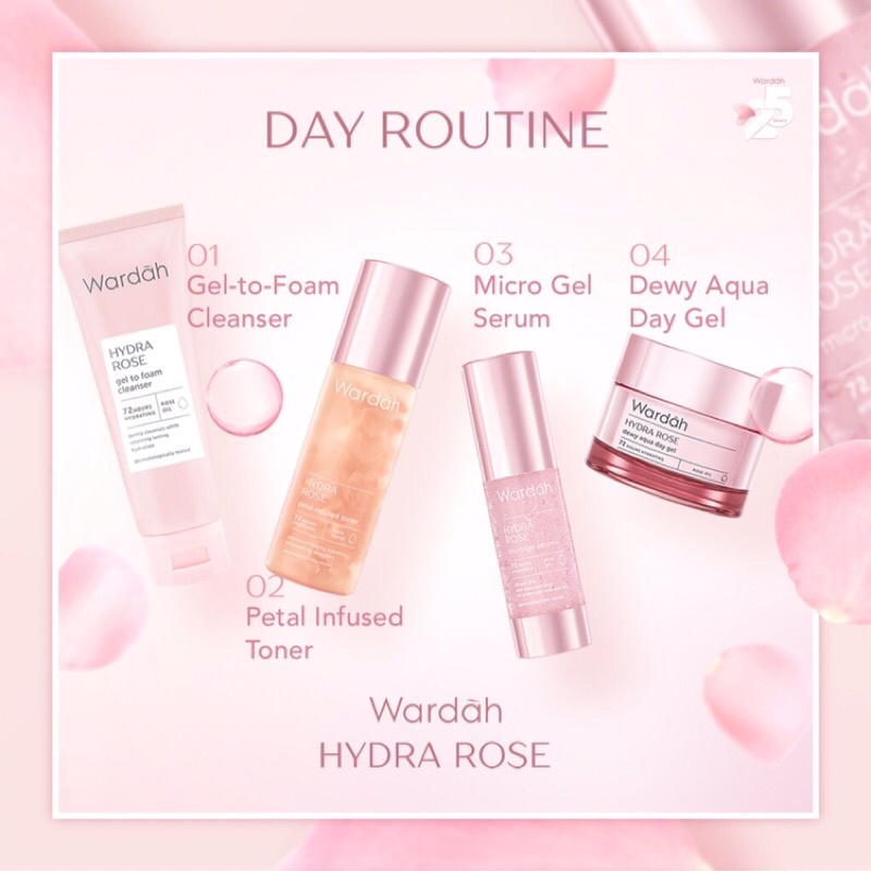 WARDAH HYDRA ROSE GEL TO FOAM CLEANSER (100ml)