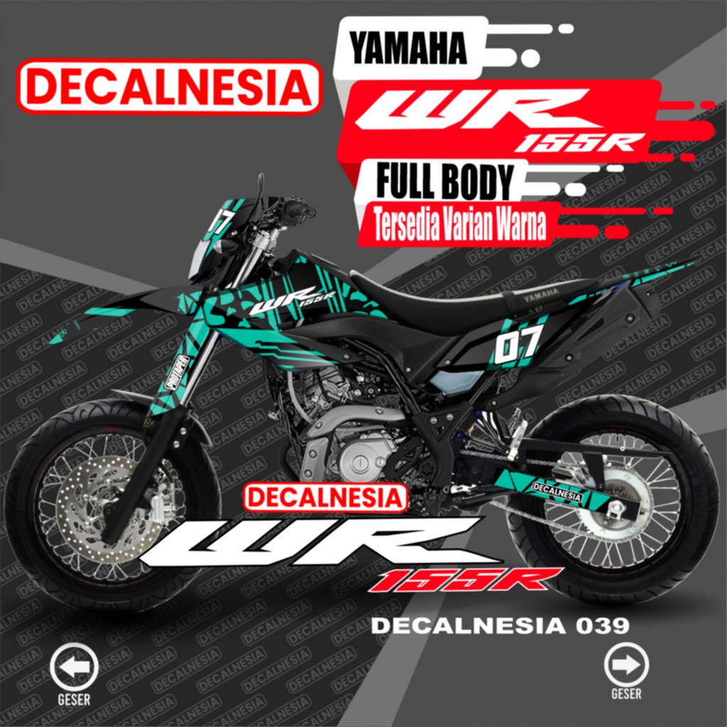 Decal WR155 Full Body Variasi Decal WR Supermoto Aksesoris Stiker Dekal Motor Yamaha WR 155 R