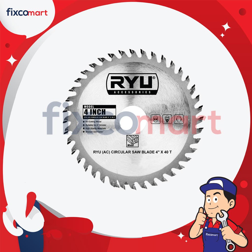 Ryu Circular Saw 4&quot; X 40T- Mata Potong Multi Saw Blade