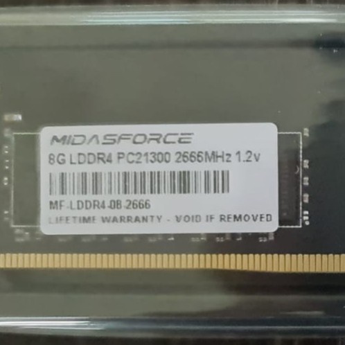 MEMORY RAM PC LONGDIMM DDR4 8GB PC21300 2666Mhz - MIDASFORCE 1x8gb