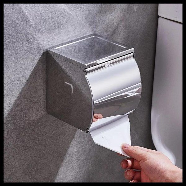 Tempat Tisu Stainless Tisu Gulung Toilet | Tempat Tisu Asbak