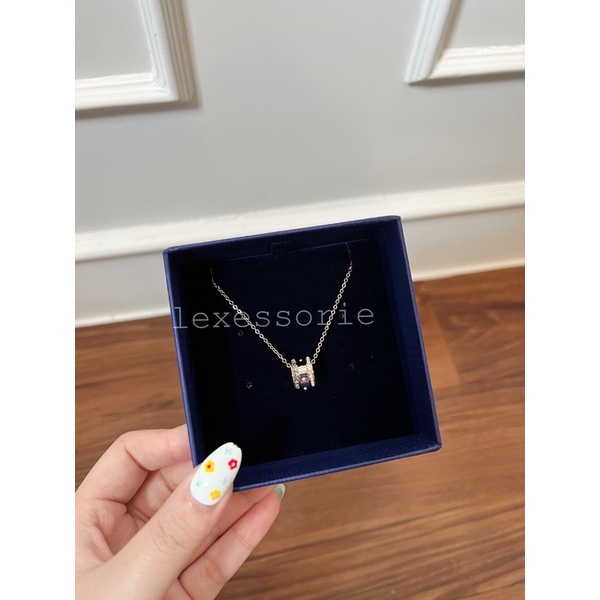 Swarovski Triple Pendant Necklace - kalung wanita