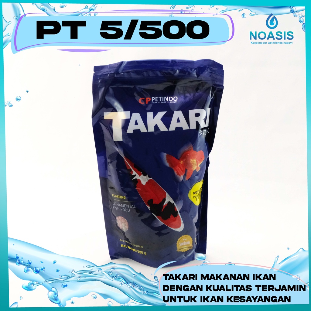 Takari Makanan Ikan Hias 500 gram Pelet 2 MM / 5 MM